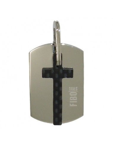 Pendentif croix acier inoxydable