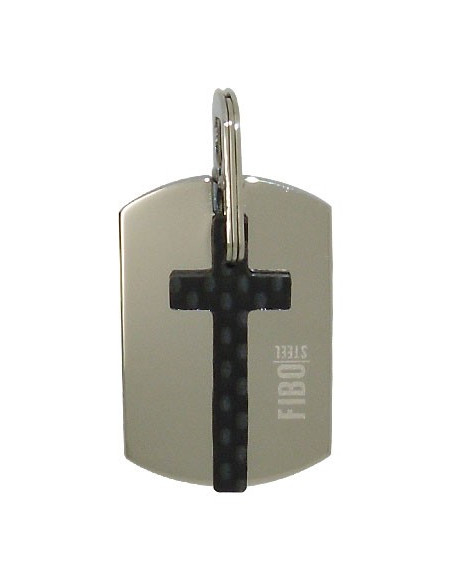 Cross pendant stainless steel