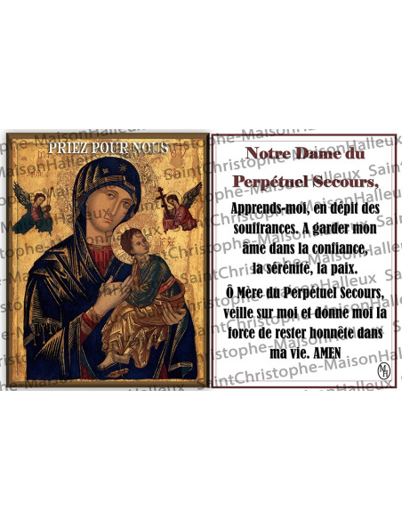 Carte postale Père Damien prière - aimantée