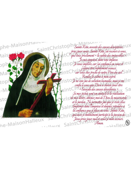 Postcard Father Damien prayer - magnetic