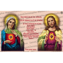 Postal Sagrado Corazón de Jesús oración - magnético