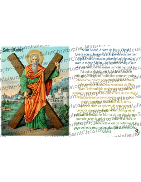 Postcard Saint Andrew prayer - magnetic
