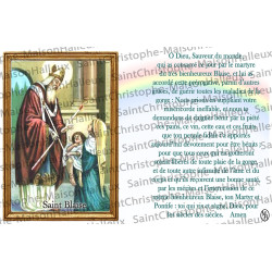 Postal Oración de San Blas - magnética