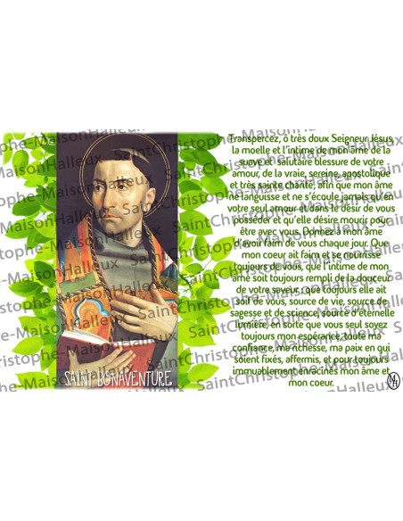 Postcard Saint Blaise prayer - magnetic
