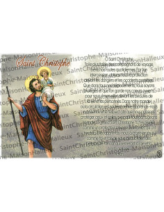 Cartolina San Cristoforo preghiera - magnetica