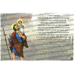 Postcard Saint Christopher prayer - magnetic