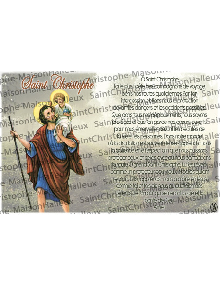Postkarte Heiliger Christophorus Gebet - magnetisch
