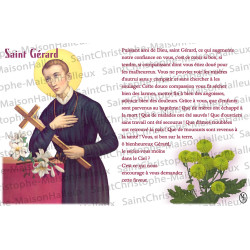 Postal Oración de San Gerardo - magnética