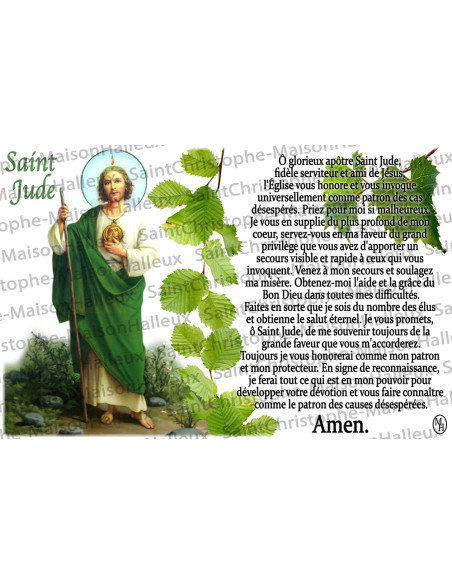 Postcard Saint Jude prayer - magnetic