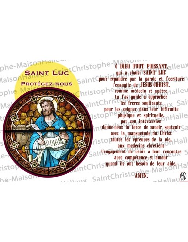 Ansichtkaart Heilige Lucas gebed - magnetisch