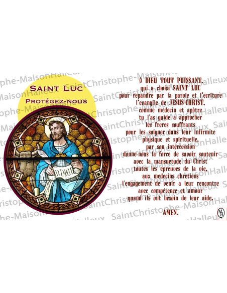 Postal Oración de San Lucas - magnética