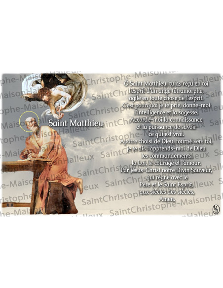 Postcard Saint Matthew prayer - magnetic