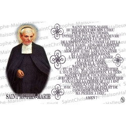 Postcard Saint Mutien Marie prayer - magnetic