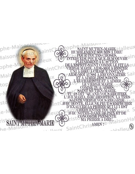 Cartolina Santa Mutien Maria preghiera - magnetica