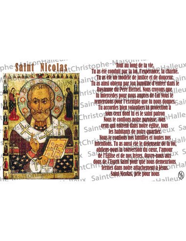 Cartolina San Nicola preghiera - magnetica