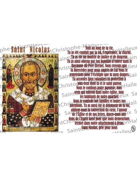 Postal Oración de San Nicolás - magnética