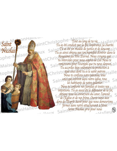 Postal Oración de San Nicolás - magnética