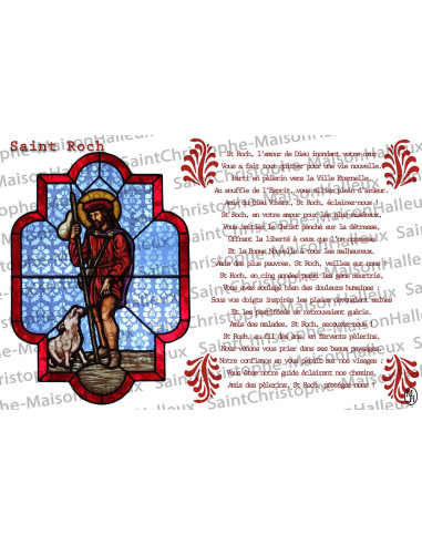 Postal Oración de San Roque - magnética