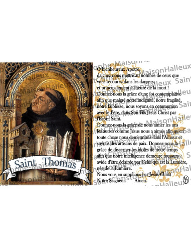 Postal Oración de Santo Tomás - magnética