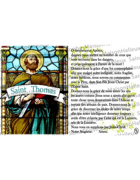 Postcard Saint Thomas prayer - magnetic