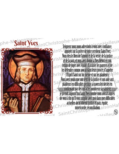 Ansichtkaart Heilige Yves gebed - magnetisch