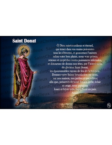 Postkarte Heiliger Donat Gebet - magnetisch