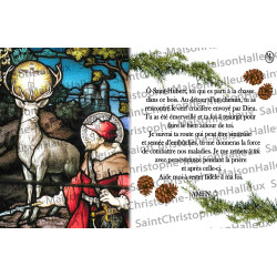 Cartolina Sant'Uberto preghiera - magnetica