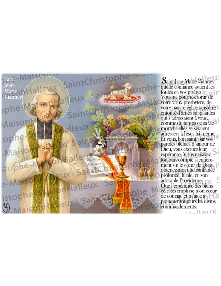 Ansichtkaart Heilige Jean-Marie Vianney gebed - magnetisch