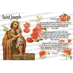 Postcard Saint Joseph prayer - magnetic
