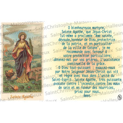 Ansichtkaart Heilige Agatha gebed - magnetisch