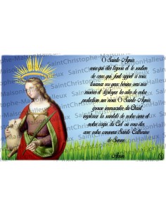Postcard Saint Raphael prayer - magnetic