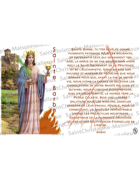Postal Oración de Barba Santa - magnética