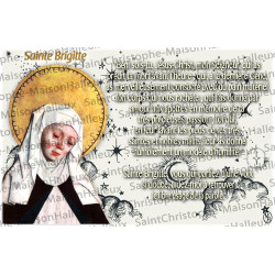 Postal Oración de Santa Brígida - magnética
