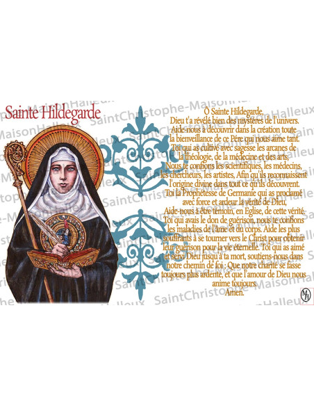 Postal Oración de Santa Hildegarda - magnética