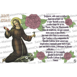 Carte postale Sainte Rosalie prière - aimantée
