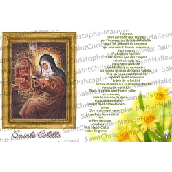 Postcard Saint Colette prayer - magnetic