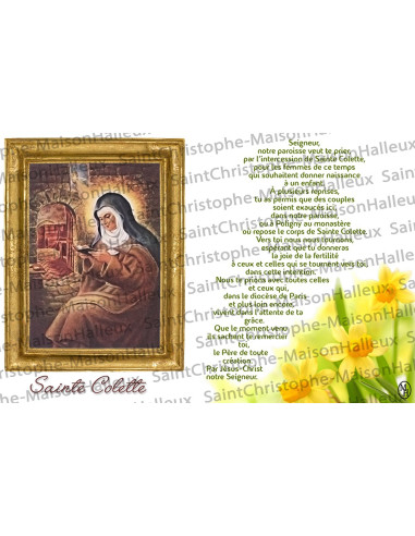 Postcard Saint Colette prayer - magnetic