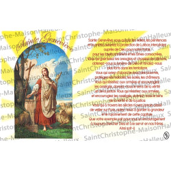 Postcard Saint Geneviève prayer - magnetic