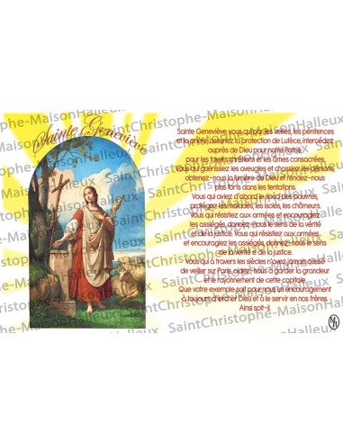 Ansichtkaart Heilige Geneviève gebed - magnetisch