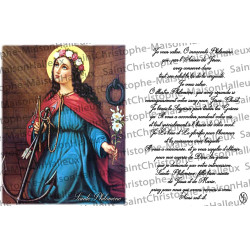 Postcard Saint Philomena prayer - magnetic