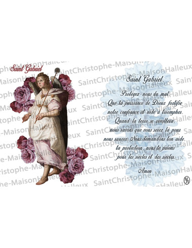 Ansichtkaart Heilige Gabriël gebed - magnetisch