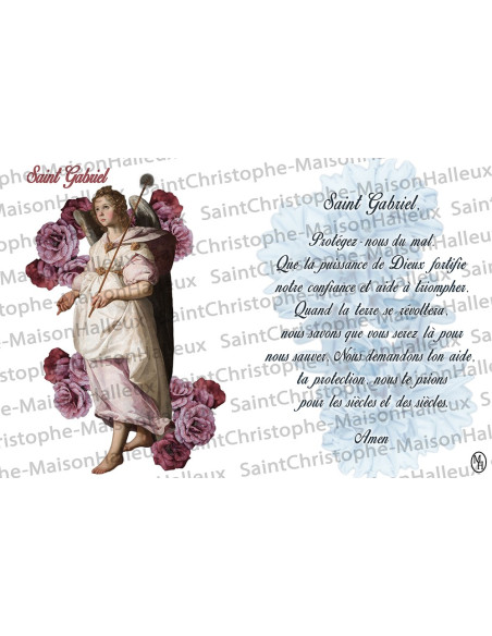 Postcard Saint Gabriel prayer - magnetic