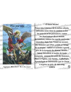 Carte postale Saint Michel prière - aimantée