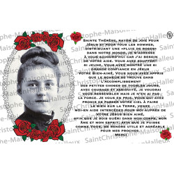 Postcard Saint Theresa prayer - magnetic
