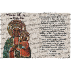 Postcard Black Virgin prayer - magnetic