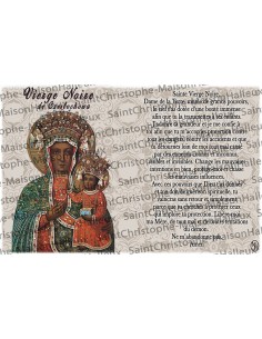 Postal Oración de Virgen Negra - magnética