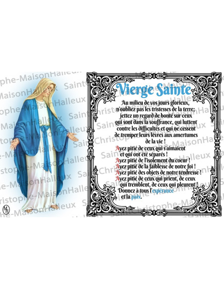 Postkarte Selige Jungfrau Maria Gebet - magnetisch