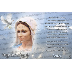 Postkarte Jungfrau von Medjugorje Gebet - magnetisch