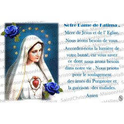 Cartolina Santa Faustina preghiera - magnetica