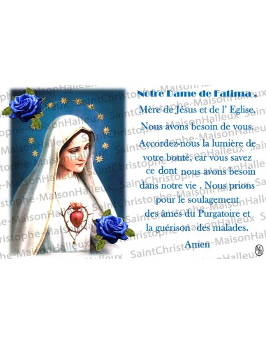 Postcard Saint Faustina prayer - magnetic